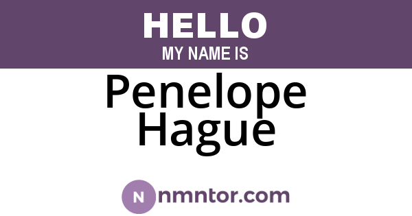 Penelope Hague