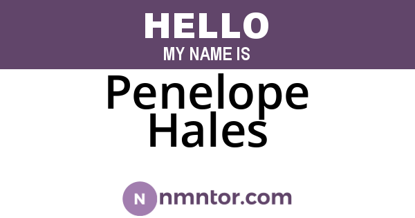 Penelope Hales