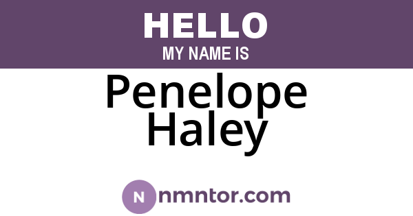 Penelope Haley