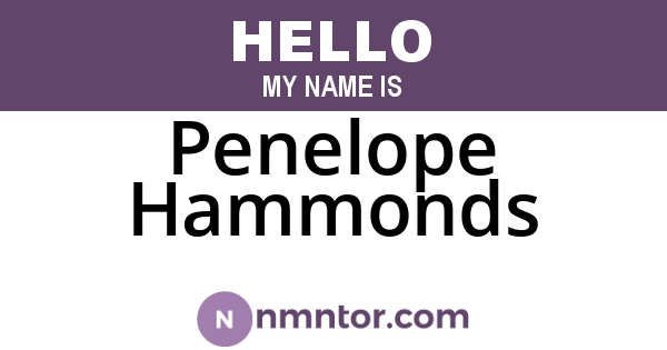 Penelope Hammonds