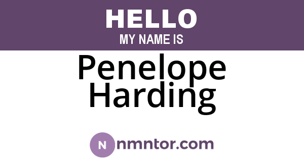 Penelope Harding