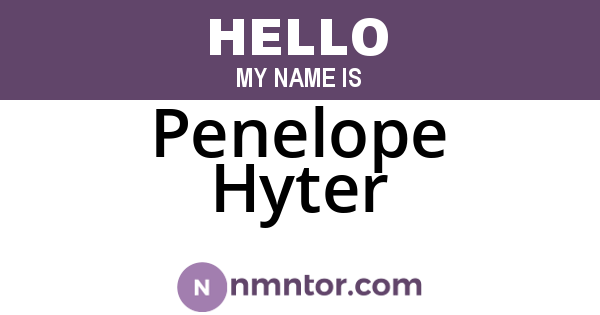 Penelope Hyter
