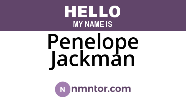Penelope Jackman