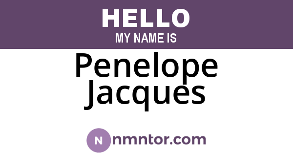 Penelope Jacques