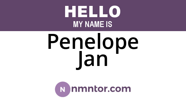 Penelope Jan