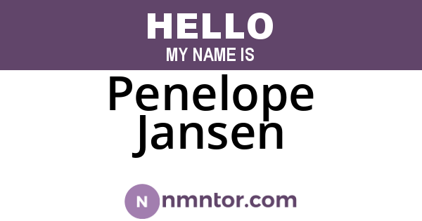 Penelope Jansen
