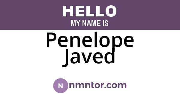 Penelope Javed