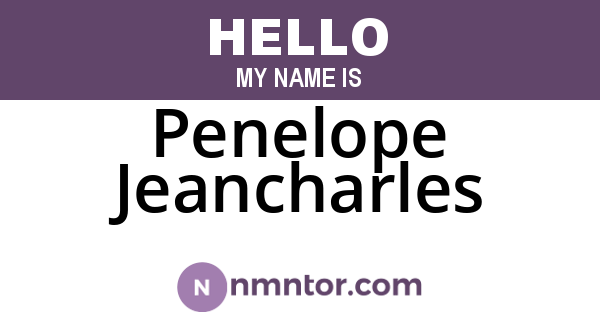 Penelope Jeancharles