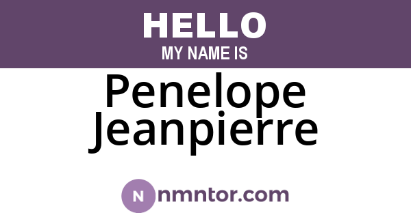 Penelope Jeanpierre