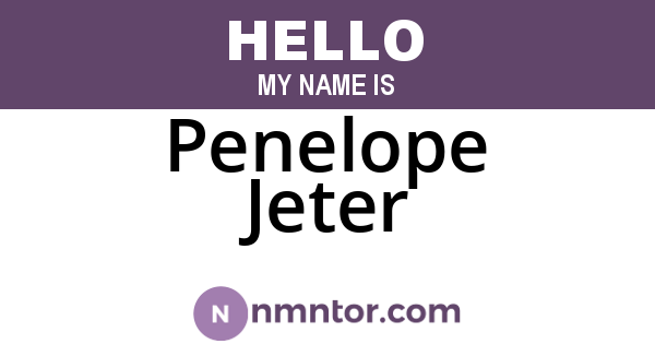 Penelope Jeter