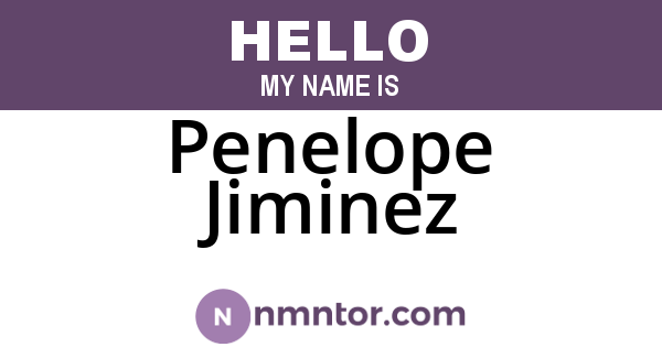 Penelope Jiminez