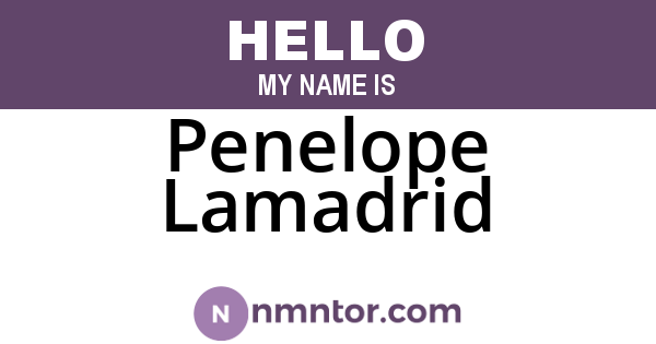 Penelope Lamadrid