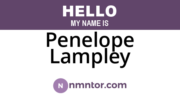 Penelope Lampley