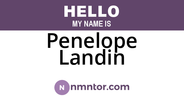 Penelope Landin