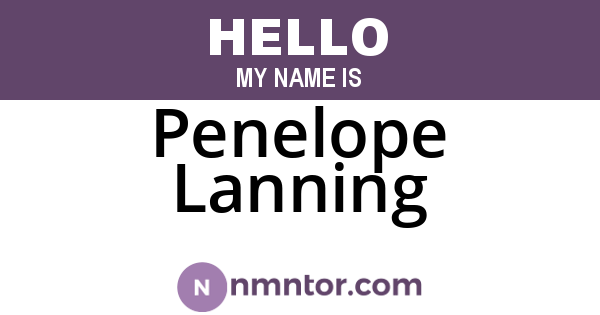 Penelope Lanning