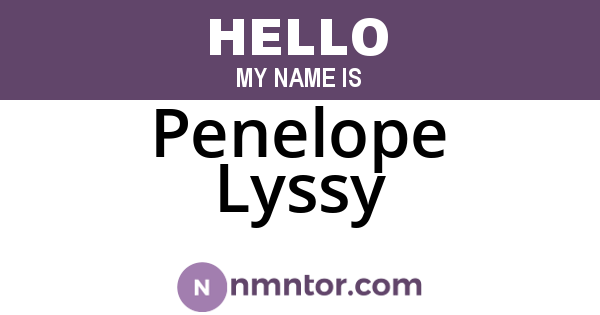 Penelope Lyssy