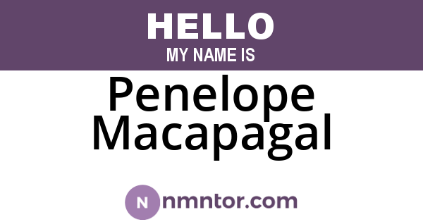 Penelope Macapagal
