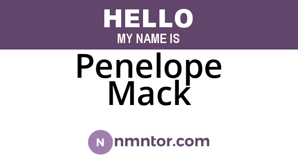 Penelope Mack