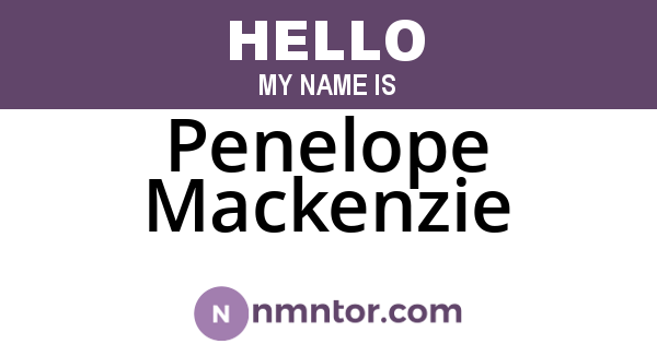 Penelope Mackenzie