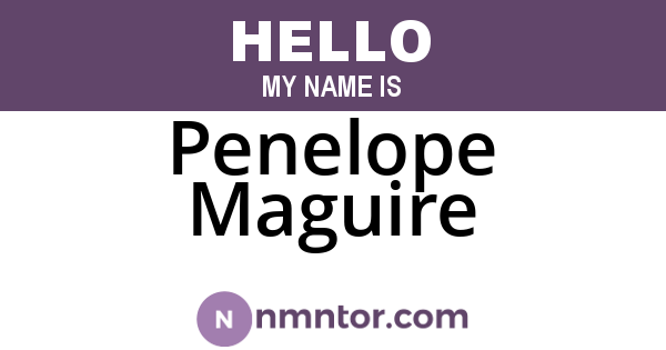 Penelope Maguire