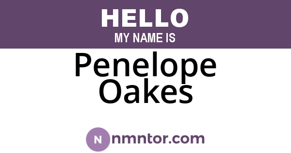 Penelope Oakes