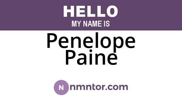 Penelope Paine