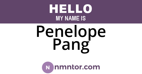 Penelope Pang