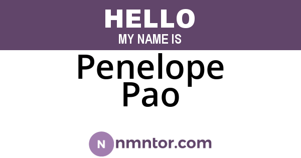Penelope Pao