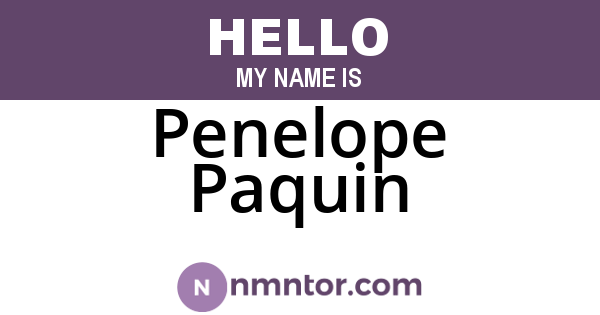 Penelope Paquin