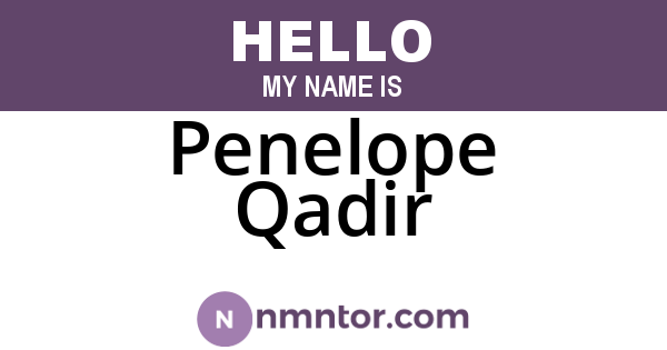 Penelope Qadir