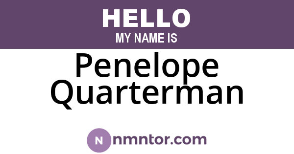 Penelope Quarterman