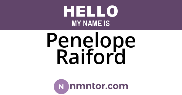 Penelope Raiford