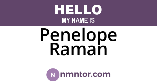 Penelope Raman