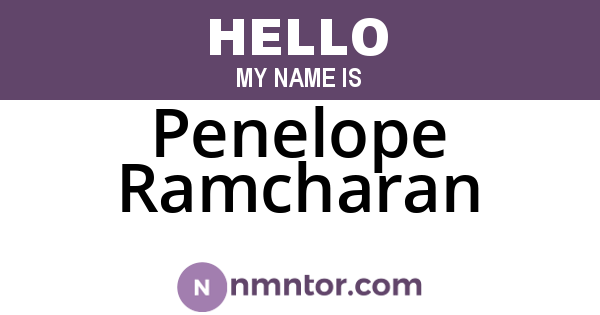 Penelope Ramcharan