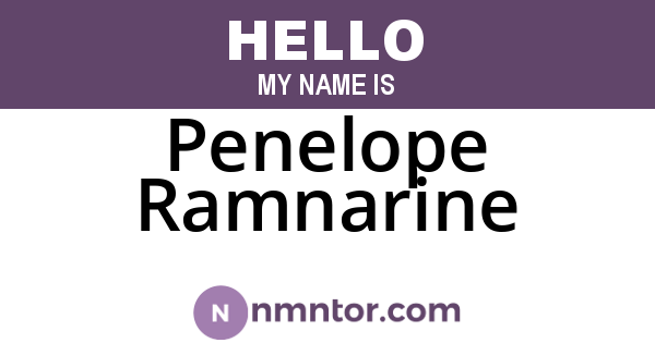 Penelope Ramnarine