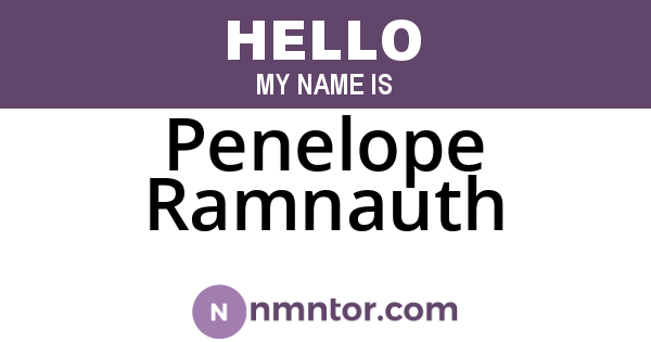Penelope Ramnauth