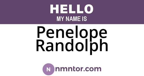 Penelope Randolph