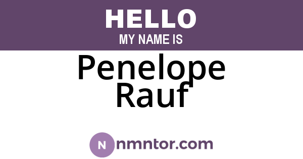 Penelope Rauf