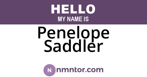 Penelope Saddler