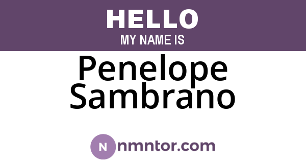 Penelope Sambrano