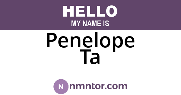 Penelope Ta