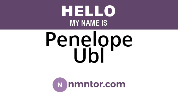 Penelope Ubl