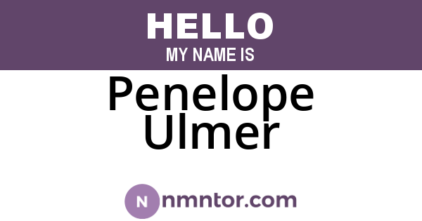 Penelope Ulmer
