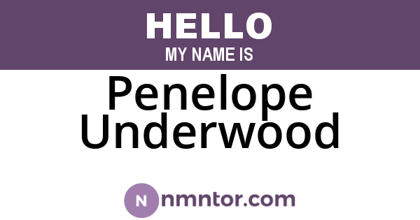 Penelope Underwood