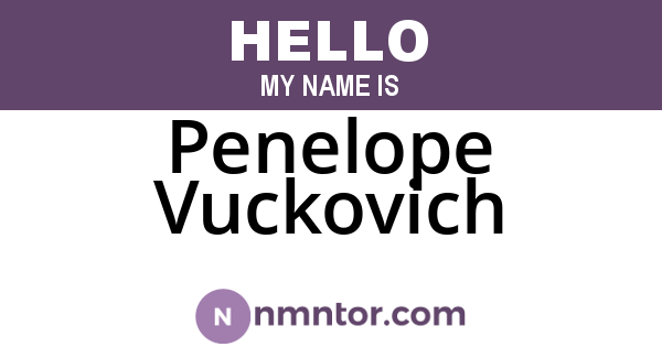 Penelope Vuckovich
