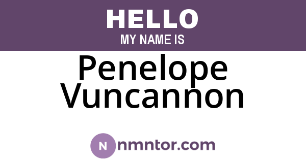 Penelope Vuncannon