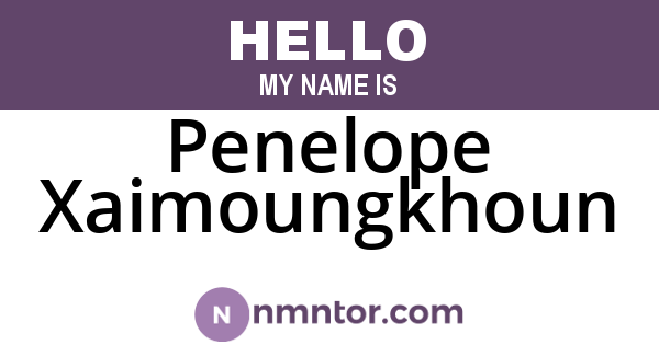 Penelope Xaimoungkhoun