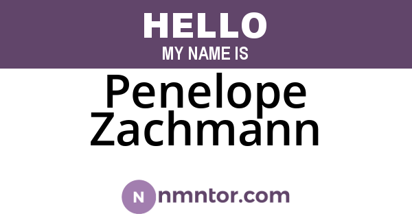 Penelope Zachmann