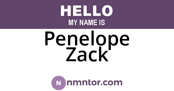 Penelope Zack