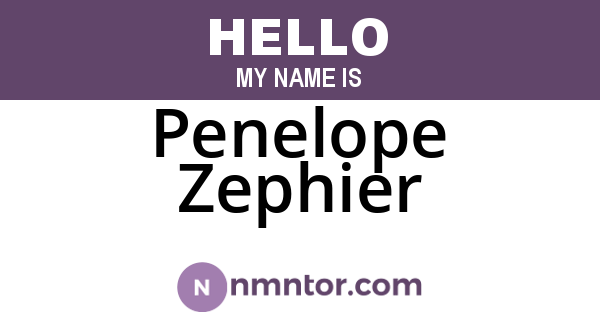 Penelope Zephier